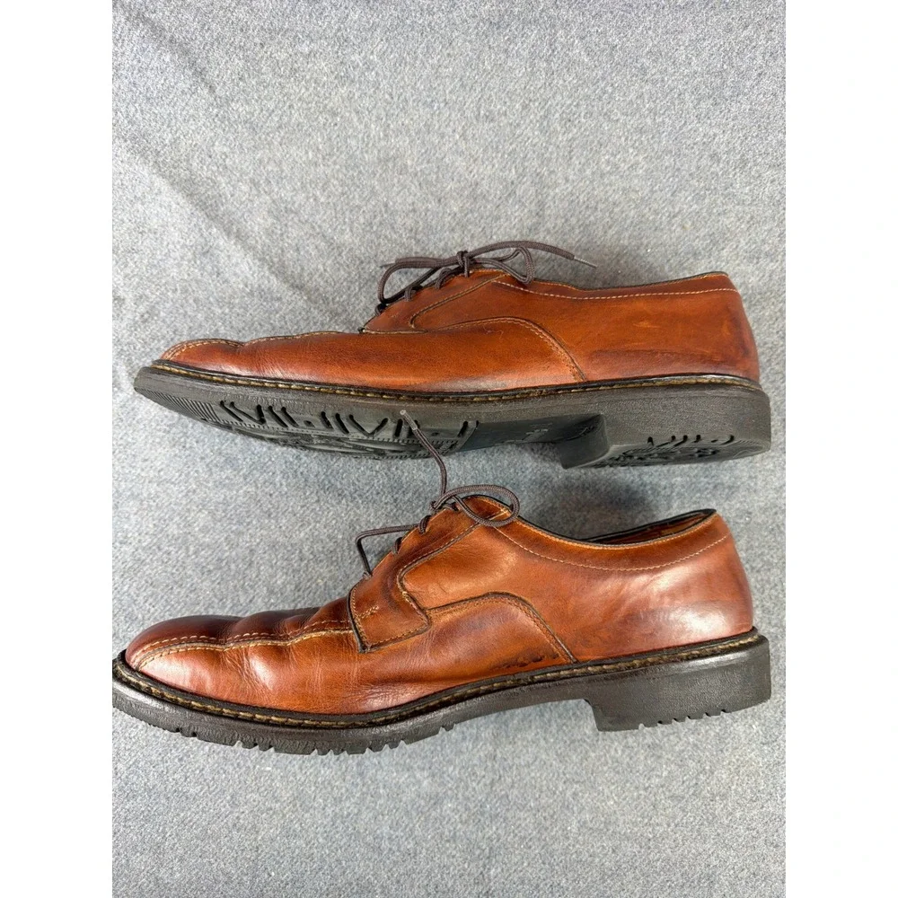 Allen Edmonds Mapleton Shoes Mens 12D‎ Brown Leather Split Toe Derby USA Made